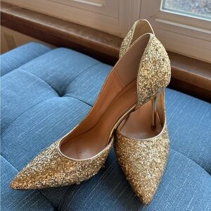 Gold Glitter Women's Heels